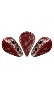 Les perles par Puca® Amos beads Opaque coral red new picasso 93200/65400